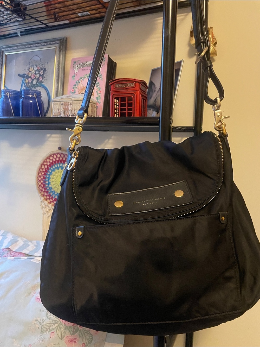 Marc by Marc Jacobs Black Nylon Crossbody Shoulder Bag